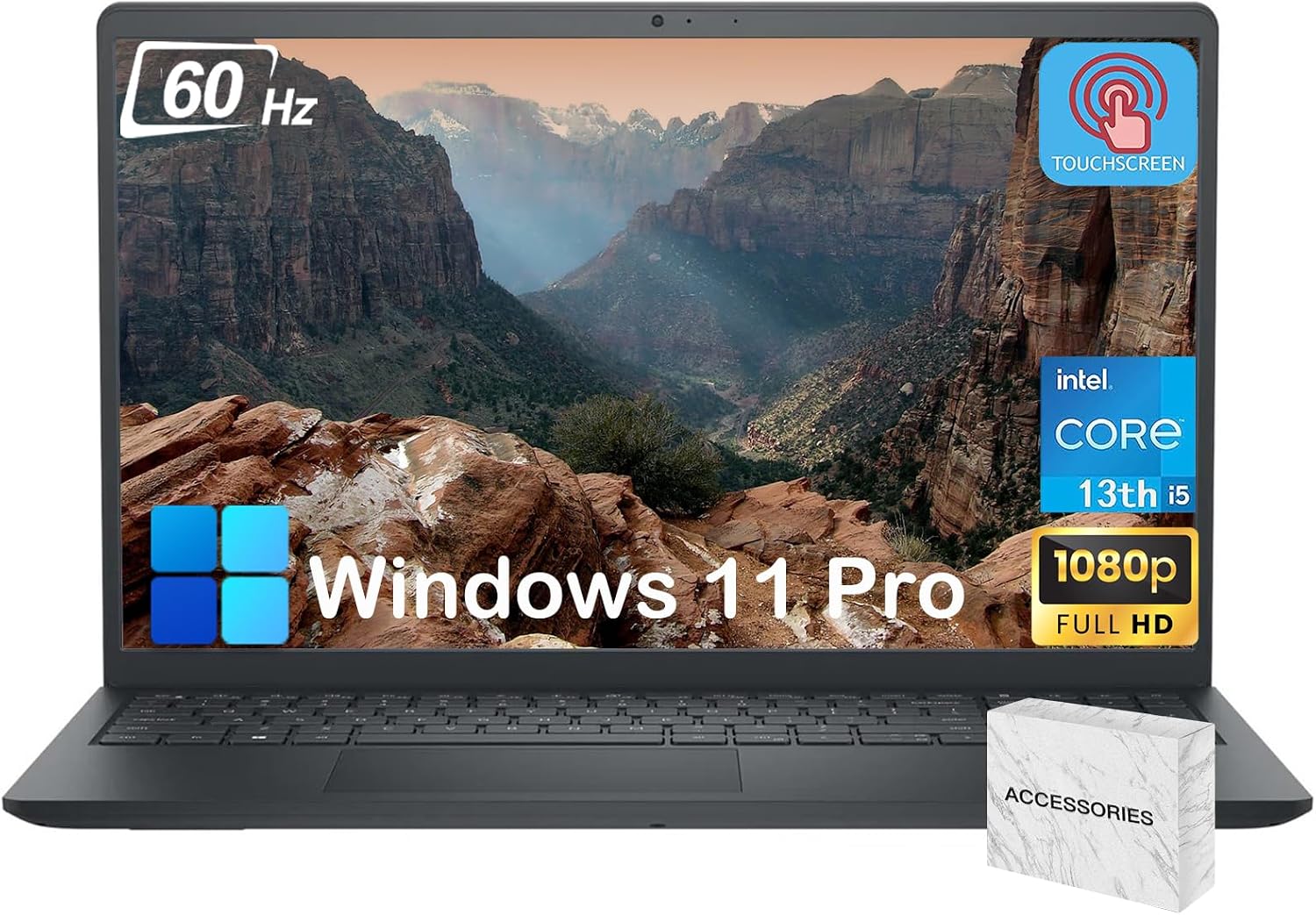 Dell Inspiron 15 3530 Touchscreen Business Laptop - 15.6' FHD Anti-Glare Display • 13th Gen Intel 10-Core i5-1334U CPU • Copilot • Wi-Fi 6 • Win 11 Pro • w/Accessories (16GB RAM | 512GB SSD)