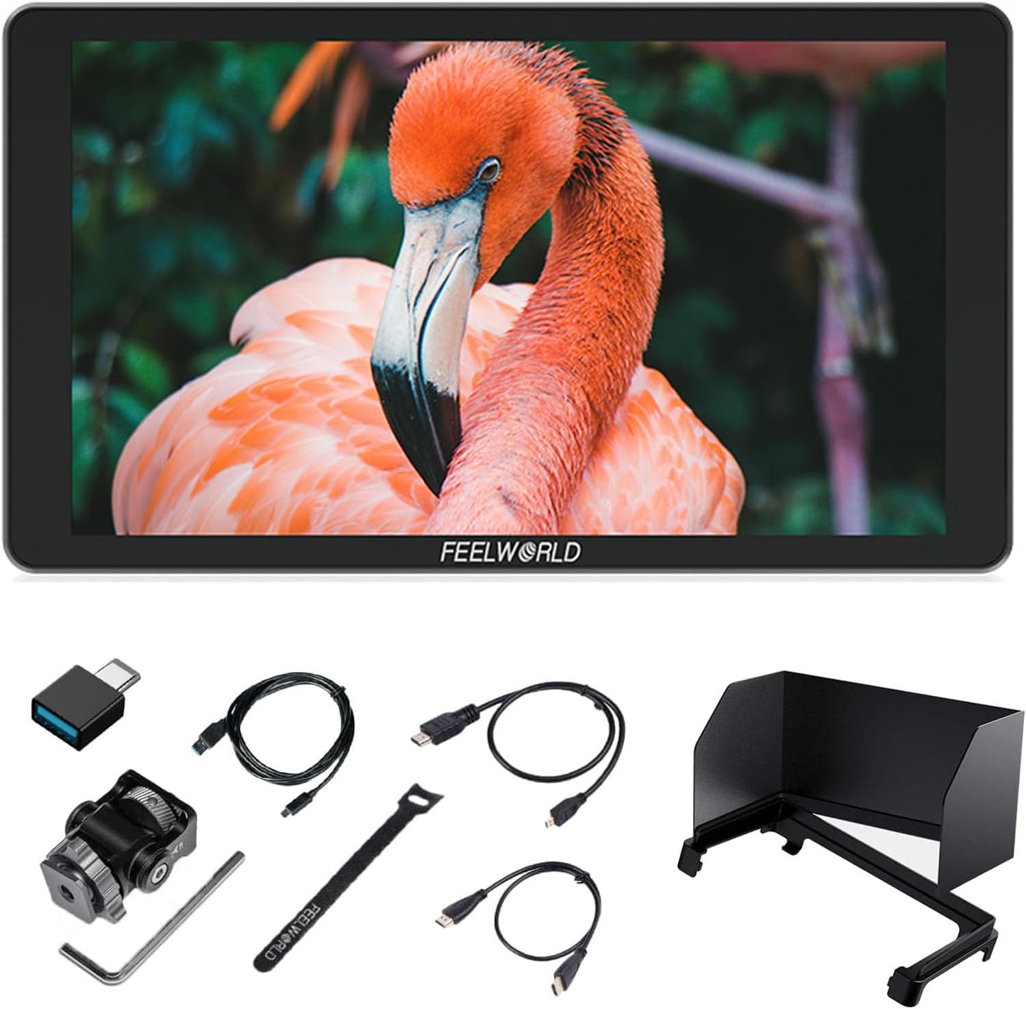 FEELWORLD P6XL 6 Inch Camera Monitor Built-in Battery,1200nits Bright,Touch Screen,4k HDMI/HDR Monitoring/Custom 3D-LUT