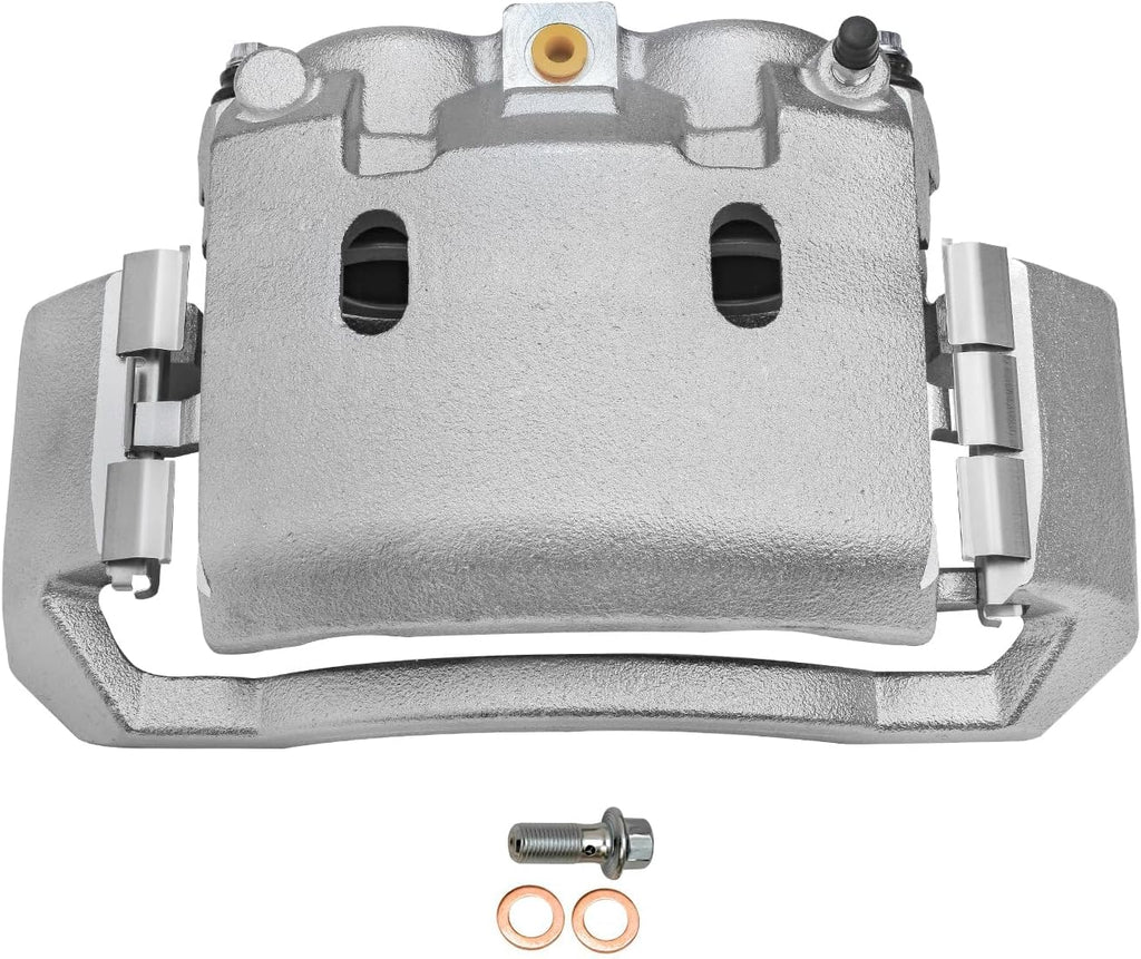 Detroit Axle - Front Brake Kit for 03-08 Dodge Ram 2500 3500, 13.91'' inch Disc Brake Rotors Brake Calipers Ceramic Brake Pads 2003 2004 2005 2006 2007 2008 Replacement