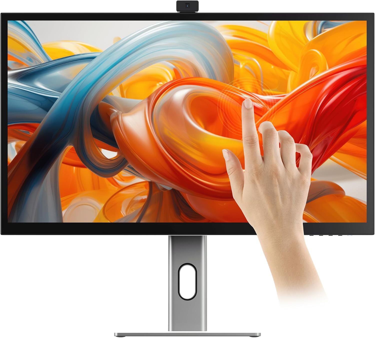 ALOGIC Clarity Pro Touch 27' 4K Touchscreen Monitor w/ 8MP Retractable 4K Webcam, 100% sRGB, 97% DCI-P3, 99% Adobe RGB, 65W PD,8-in-1 Hub, HDR 400, Adjustable Stand, IPS Panel, Thin Bezel