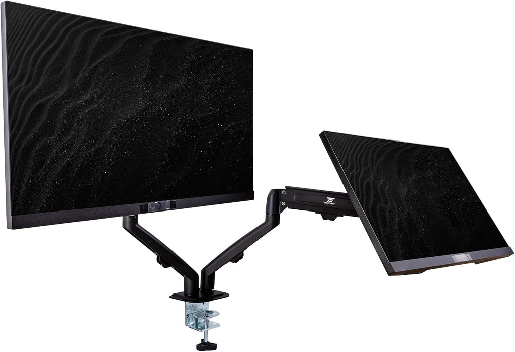 acer Vero V7 V277 Gbmipx 27' FHD IPS Monitor with 4ms Response Time, Anti Glare, VESA Mount (100mm), HDMI, VGA & Black Color (UM.HV7AA.G07) 2 Pack with DKZ Hub & ErgoFlexy Dual Monitor Mount