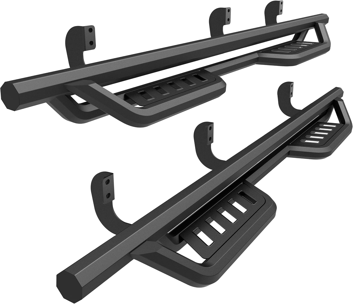 TAC Gen5 Running Boards Compatible with 2005-2026 Nissan Frontier Crew Cab| 4' Drop Side Steps Nerf Bars | Pickup Truck Off-Road Exterior Accessories | Fine Texture Black (2pcs)