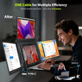 KYY 15.6' Portable Monitor (K3) and Triple Screen Laptop Monitor Extender