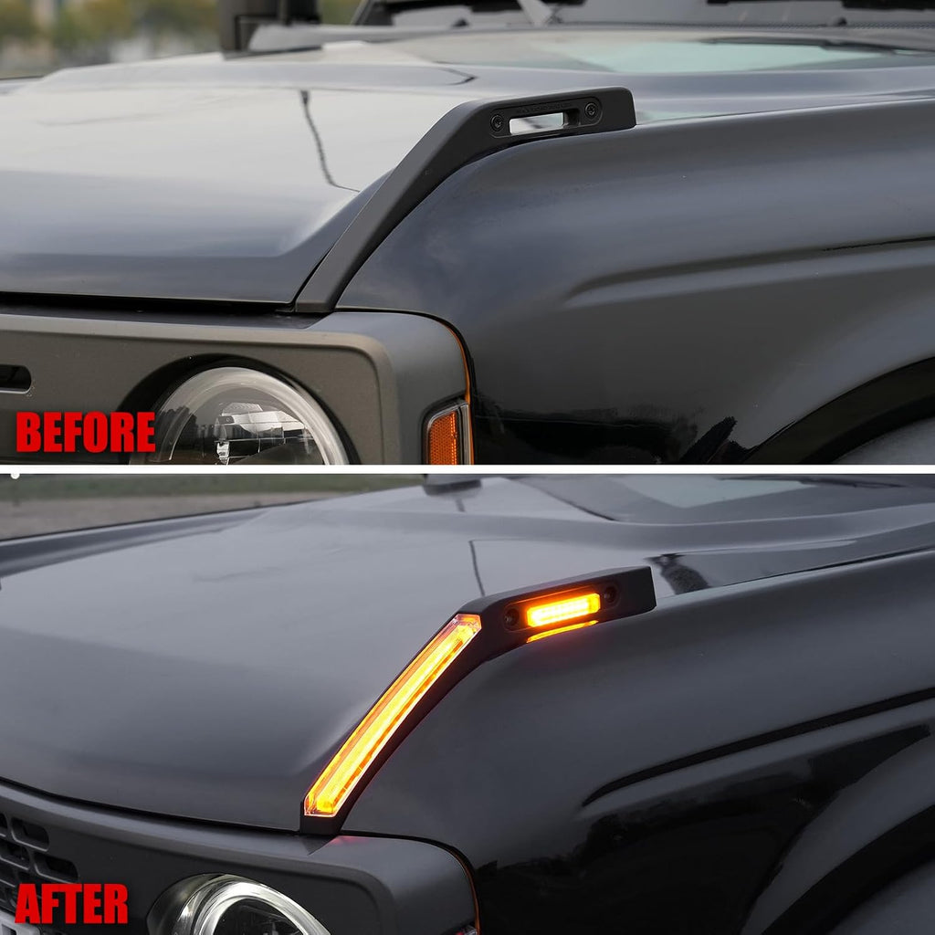 Mabett Trail Sight Light with Built-in Marker Lights for Ford Bronco 2026 2021–2025, Upgrade Hood LED Light Fit for Bronco Accessories 2/4-Door, Turn Signal and Marker Lighting