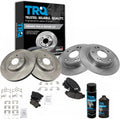 TRQ Front and Rear Brake Pad & Rotor Kit, with Chemical Kit Ceramic Compatible with 2006-2011 Honda Civic