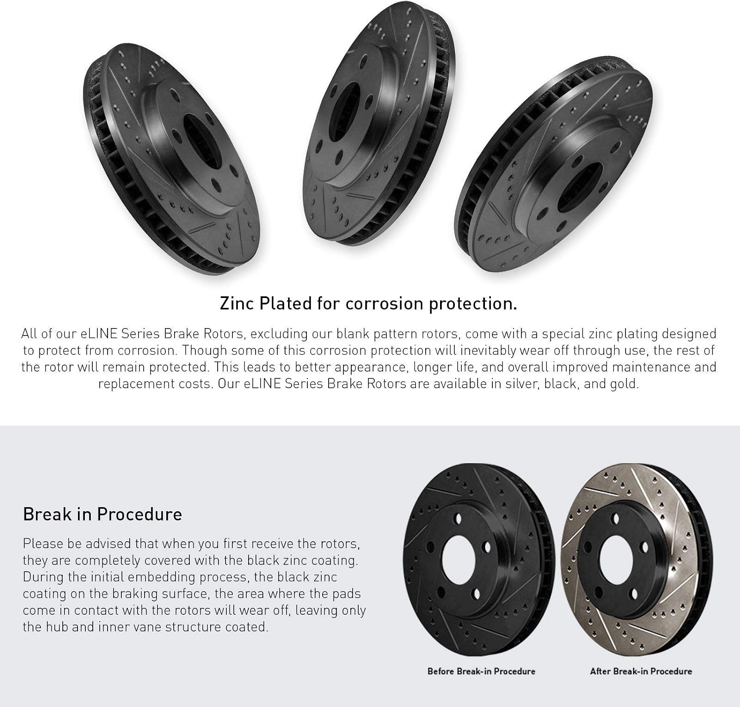 R1 Concepts Rear Brake Kit Fits 2006-2007 Acura CSX; 2013-2015 Acura ILX; 2006-2015 Honda Civic; 1997-2001 Honda Prelude| Semi Met Brake Pads and Drilled Slotted Brake Rotors| 10.2' Rear