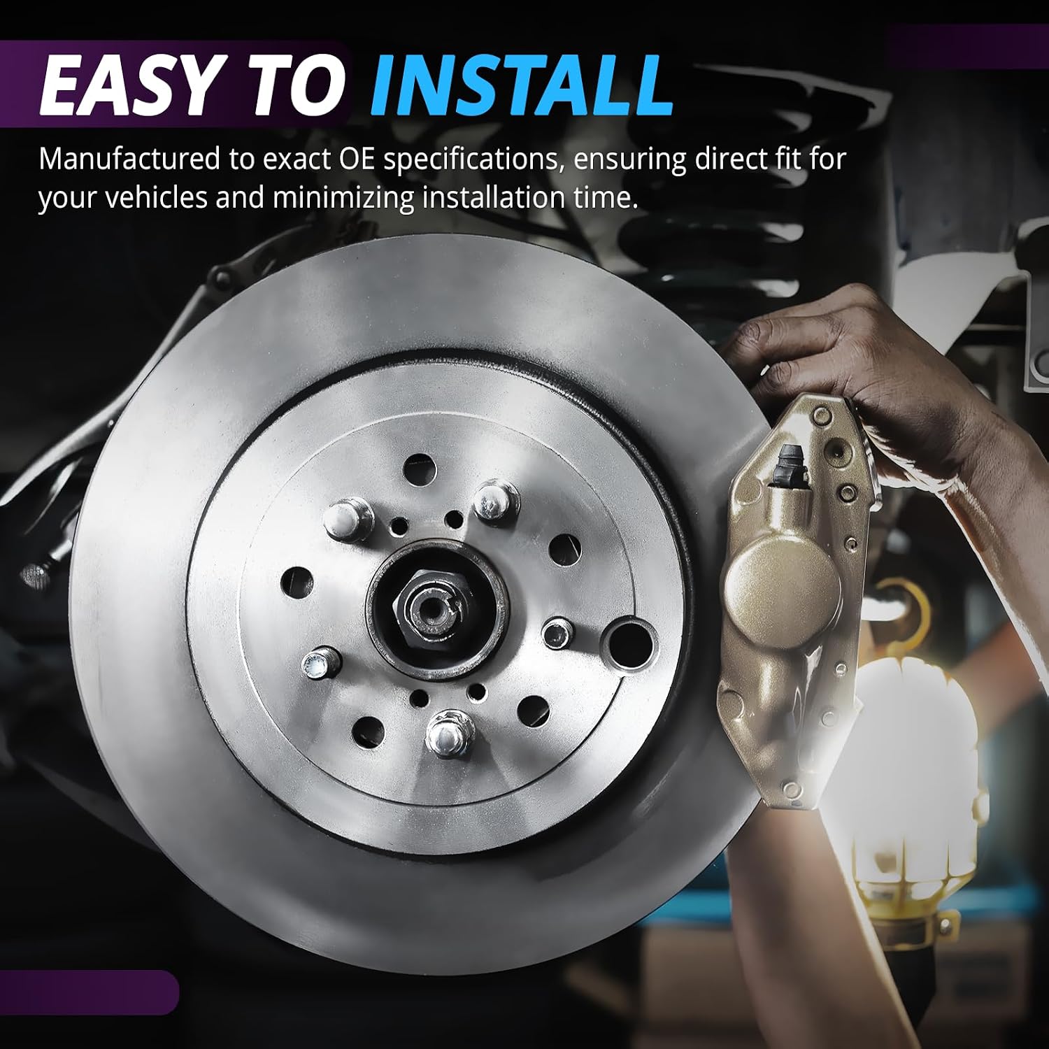 Brake Kit Replacement for Honda Civic 2006 2007 2008 2009 2010 2011, Rotors and Brake Pads Front and Rear, 10.3' Front and 10.24' Rear Brakes [4-Wheel Disc]
