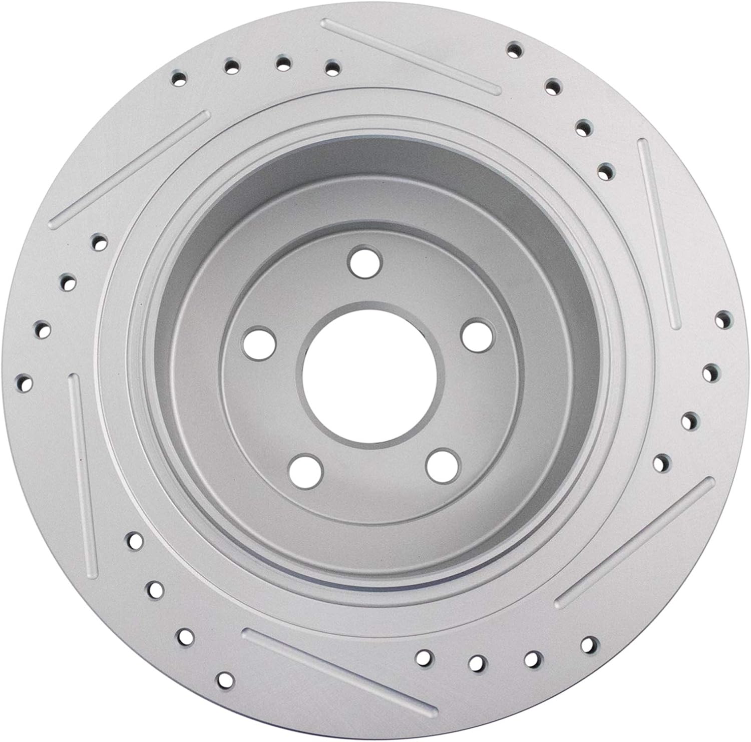 TRQ Performance Front and Rear Brake Rotor Set G Coated Drilled and Slotted Compatible with 2000-2004 Subaru Legacy 2001-2004 Outback 2003-2006 Baja