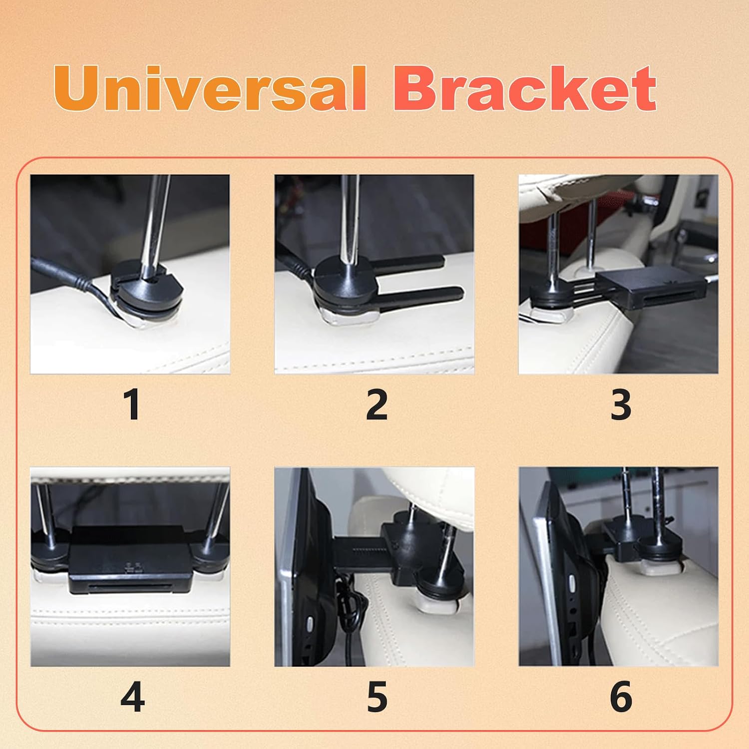 10.1' Car TV Headrest Monitor for Back Seat, 4K Android Tablet Portable Rear Entertainment System, Support Phone Wireless MirrorLink, with WiFi/HDMI/USB/Video Player, 2G+32G (2*PCS)