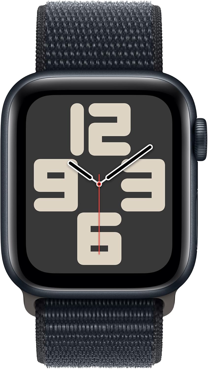 Apple Watch SE 2nd Gen 40mm GPS + Cellular Midnight Aluminum Case - Midnight Sport Loop (Renewed)