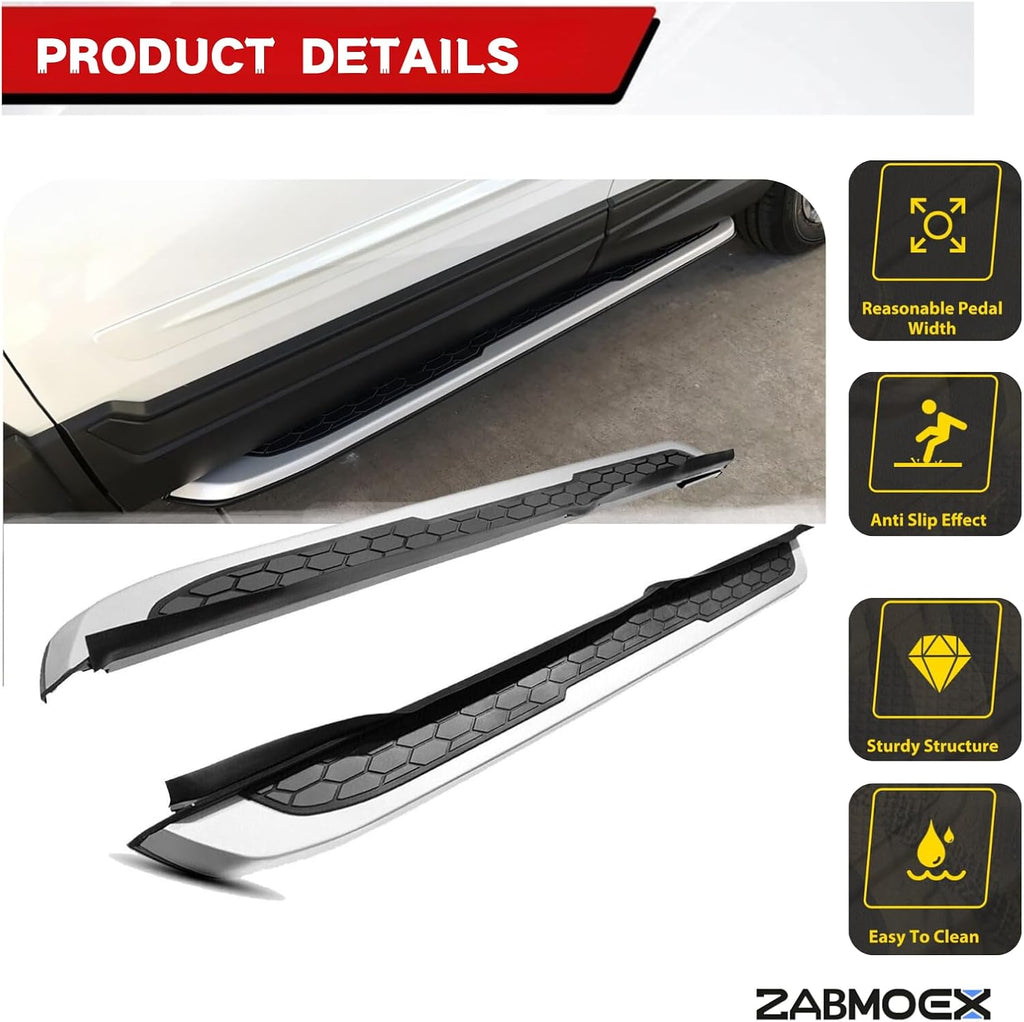 2PCS Running Boards Fit for 2017 2018 2019 2020 2021 2022 Honda CR-V CRV Silver Black Aluminum Side Steps Nerf Bars Accessories