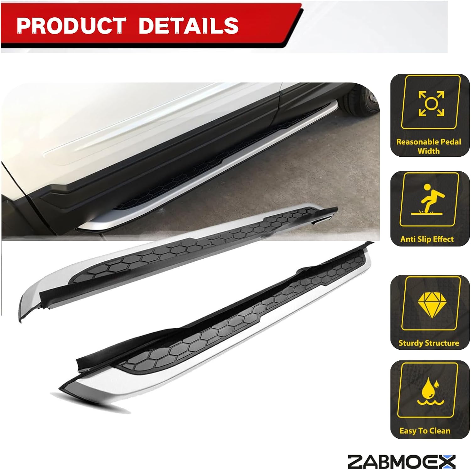2PCS Running Boards Fit for 2017 2018 2019 2020 2021 2022 Honda CR-V CRV Silver Black Aluminum Side Steps Nerf Bars Accessories
