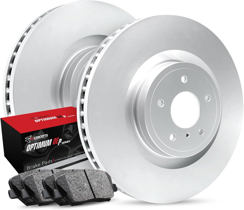 R1 Concepts Front Brakes and Rotors| Automotive Replacement Brake Kits| Front Optimum OEP Brake Pads and Rotors Kit| Fits 2007 Acura CSX, 2002-2006 Acura RSX, 2006-2011 Honda Civic