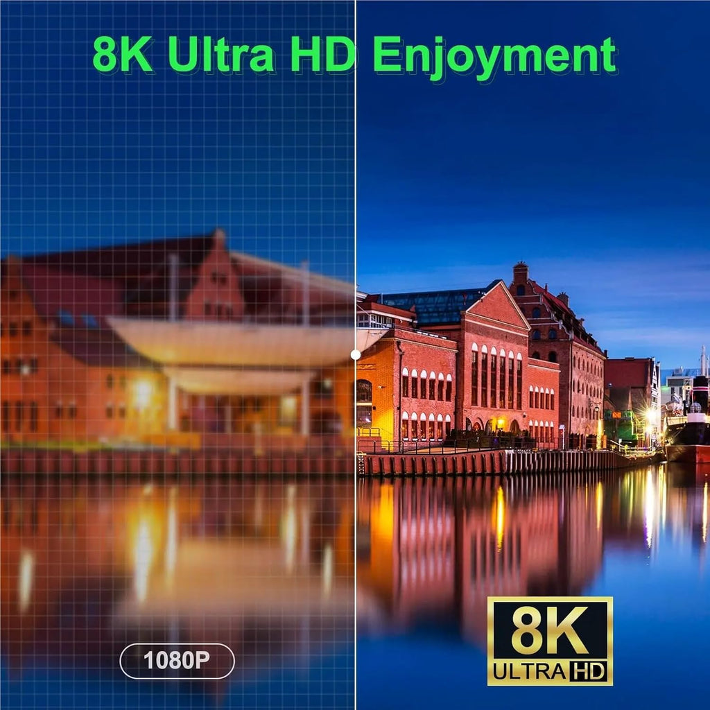8K USB 3.0 KVM Switcher,2 Input 3 Output 3 Monitors 2 Computers Switch Support 8K@30Hz 4K@144Hz USB 3.0 Displayport for 2 PC(US Power Plug)