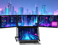 15.6' 1080P Tri-Fold Laptop Extended Monitor,for Win Mac Chrome Android Switch,One Cable Connection Laptop Screen Extender Monitor