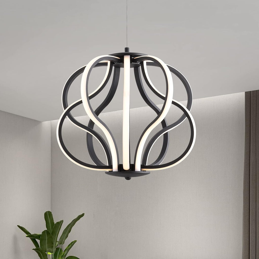 Modern LED Chandelier Acrylic Design Adjustable Hanging Chandelier Easy Install Suitable for Dining Room Living Room Bedroom Kitchen and Corridor