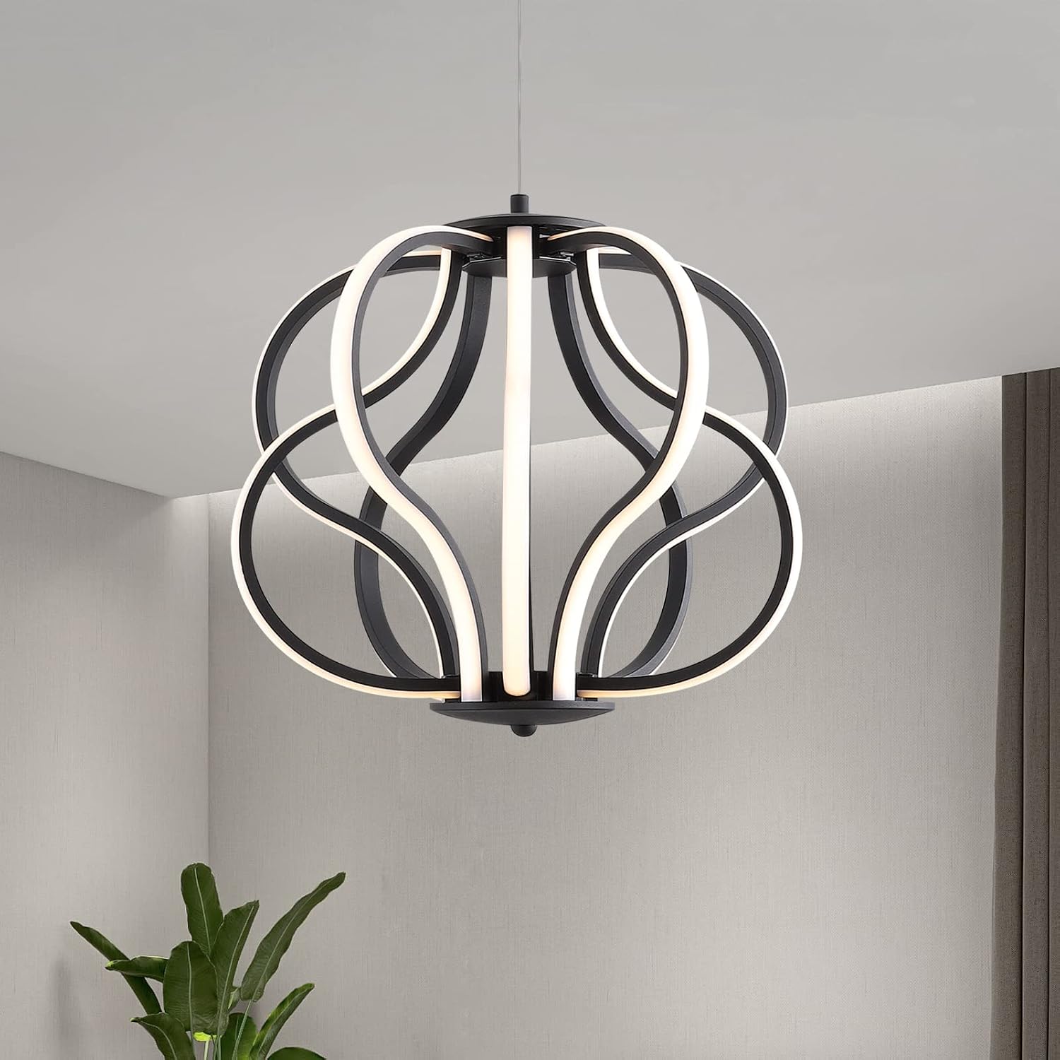 Modern LED Chandelier Acrylic Design Adjustable Hanging Chandelier Easy Install Suitable for Dining Room Living Room Bedroom Kitchen and Corridor