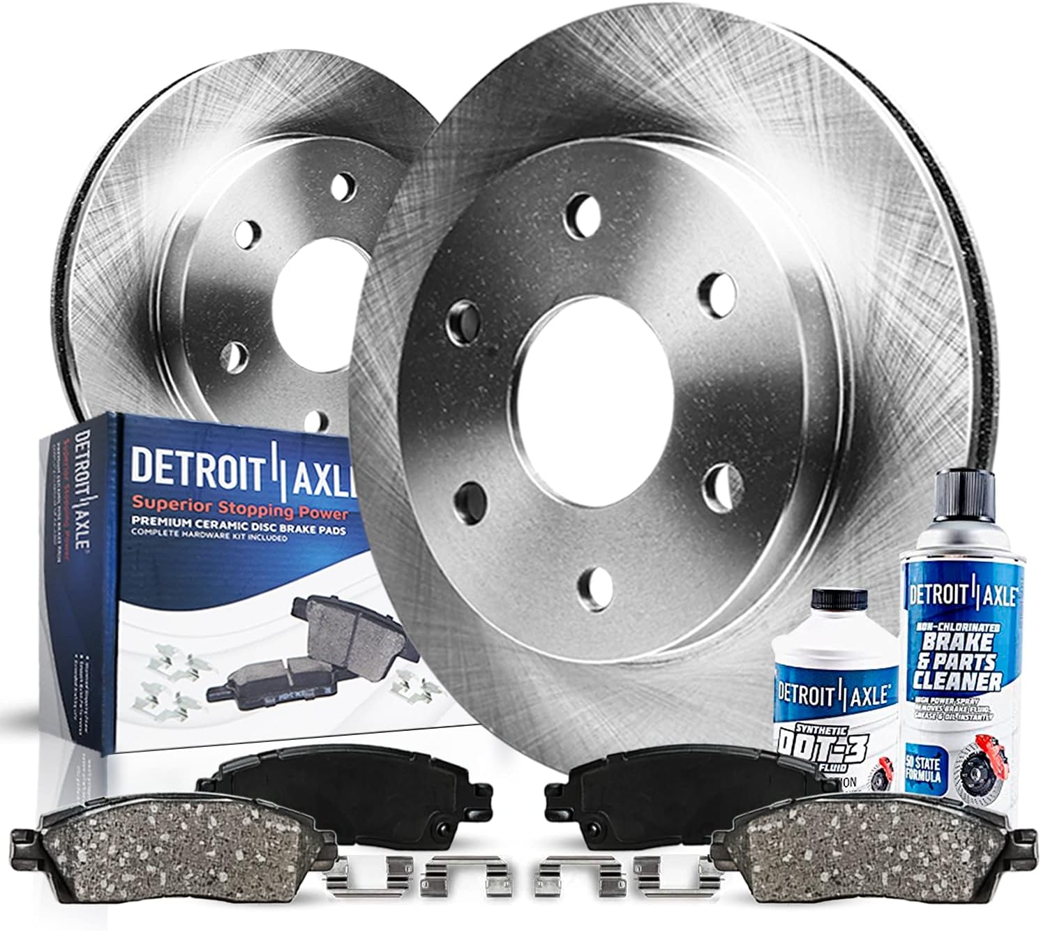 Detroit Axle - Front Brake Kit for Lexus GX460 Toyota 4Runner Brake Rotors Ceramic Brake Pads Replacement: 13.31' inch Front Rotors