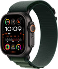 Apple Watch Ultra 2 [GPS + Cellular 49mm] - Black Titanium Case with Dark Green Alpine Loop, Large (Renewed Premium)