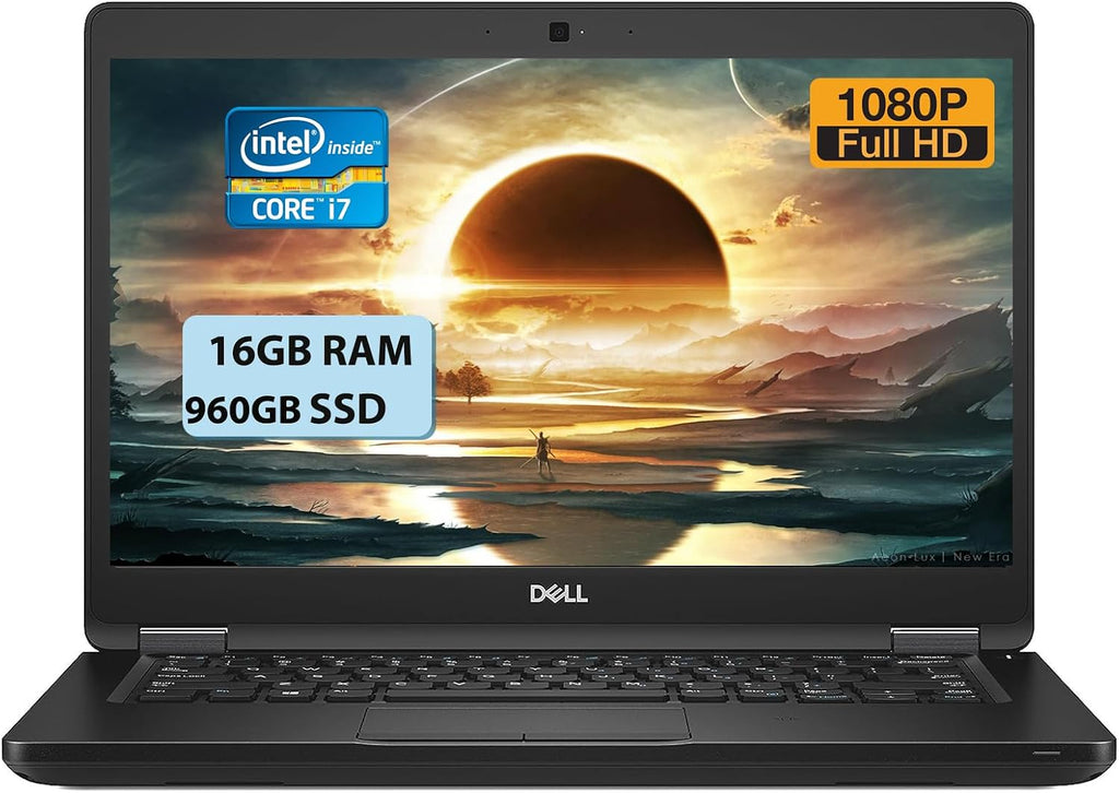Dell Latitude 5490 Business Laptop, 14' FHD (1920 x 1080), Intel Core i7-8650U up to 4.20GHz, 16GB DDR4 RAM, 960GB SSD, HDMI, USB-C, Webcam, windows 11 Pro (Renewed)