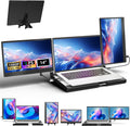 Laptop Screen Extender - 14' Triple Portable Monitor 360 Degrees Rotation IPS FHD 1080P Detachable Screen with Stand for Windows/MacChrome