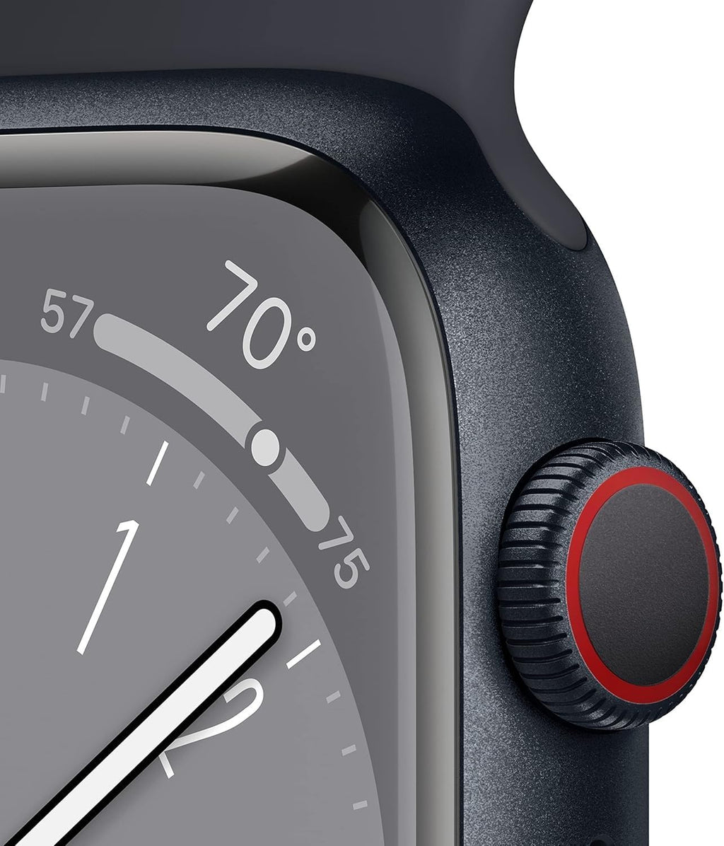 Apple Watch Series 9 [GPS + Cellular, 45mm] - Graphite Stainless Steel Case with Midnight Sport Band, M/L (Renewed)
