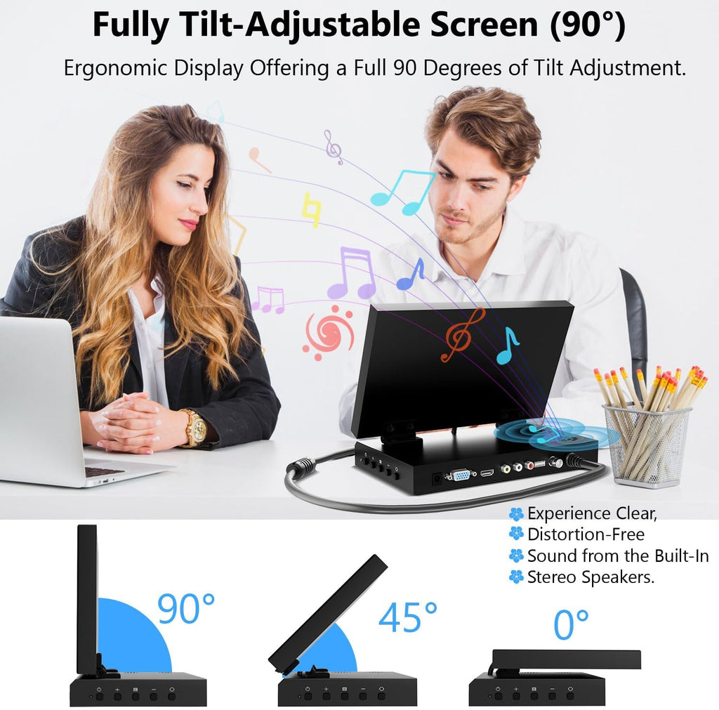 10.1' Small Monitor for PC Raspberry Pi, 1280x720 IPS Mini Monitor Multi-Port Docking Station Built-in USB Hub &Dual Speakers, Raspberry Pi Display for DIY Projects,Gaming & Aida64 CPU GPU Monitoring