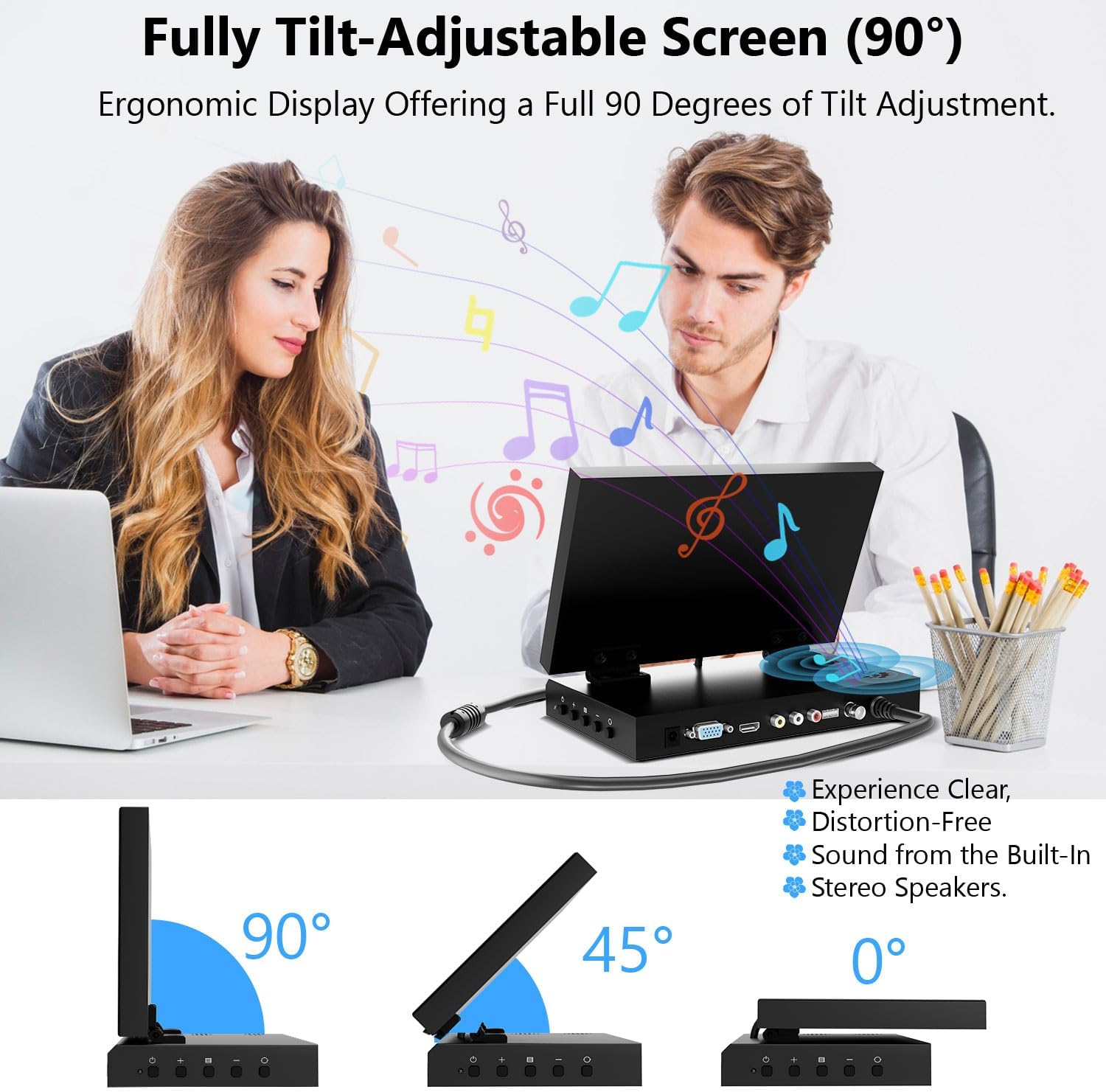 10.1' Small Monitor for PC Raspberry Pi, 1280x720 IPS Mini Monitor Multi-Port Docking Station Built-in USB Hub &Dual Speakers, Raspberry Pi Display for DIY Projects,Gaming & Aida64 CPU GPU Monitoring