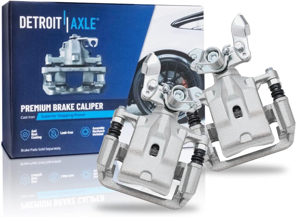 Detroit Axle - Brake Kit for Ford Fusion Lincoln MKZ Zephyr Mazda 6 Mercury Milan Disc Brake Rotors Ceramic Brakes Pads Rear Brake Calipers Replacement [11.77 inch Front and 11.02 inch Rear Rotors]