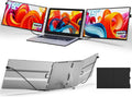 15'' Portable Laptop Screen Extender - Triple Monitor Setup, Dual 1080P FHD Displays, Aluminum Travel Monitor Multi Screen Attachment for 13.3-16.5'' Laptop with USB-C HDMI