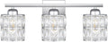 Quoizel Gibson 21' Glam Vanity Light, 3-Light, Polished Chrome Clear Crystal Glass, Dimmable, Up/Down Mount, ETL Damp-Rated