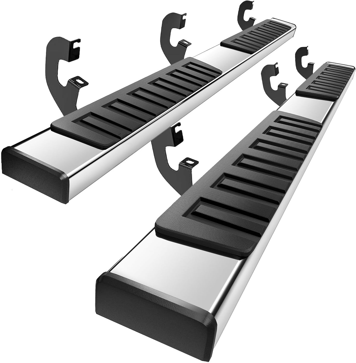 PZ 6' Running Boards Anti-Slip Side Steps Compatible with 2019-2025 Chevy Silverado/GMC Sierra 1500 Double Cab,2020-2025 for 2500HD 3500HD,500LBS No Drill Truck Running Boards Direct Fit Nerf Bar