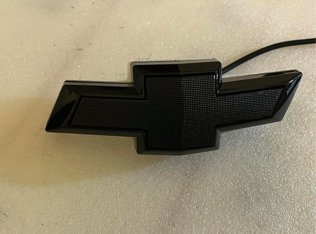 Autogem 2016–2024 Chevrolet Camaro RGB Lighted Grille Emblem – Black Exterior LED Bowtie Badge