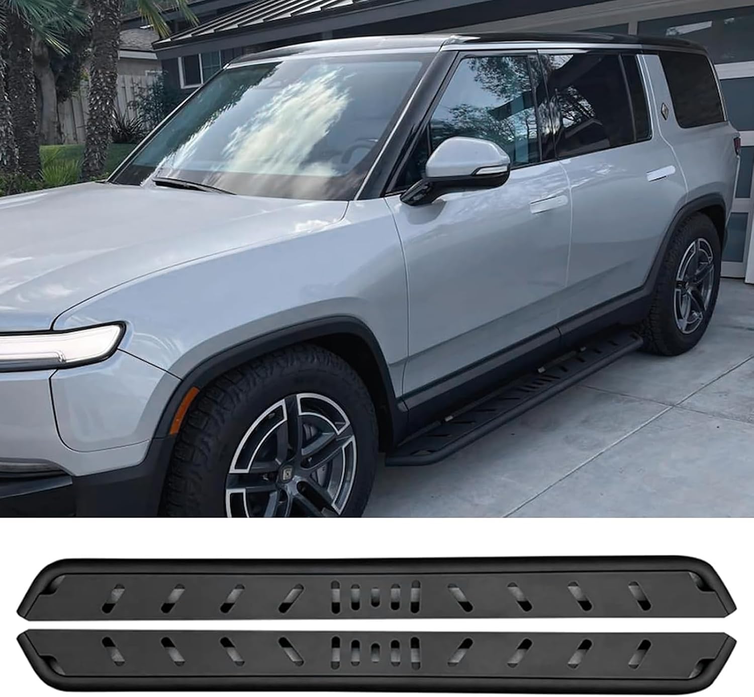 EVbase-ev 2PCS Running Boards fit for R1S Door Side Steps Nerf Bars Pedal Compatible with R1S 2025 2026 Exterior Accessories