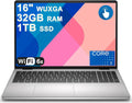 Dell 16 Laptop 16' WUXGA Comfortview Touchscreen Intel 10-core Core 7 150U 32GB DDR5 1TB SSD Backlit Fingerprint WiFi6E FHD Camera ExpressCharge for Creator Business Professional Win11