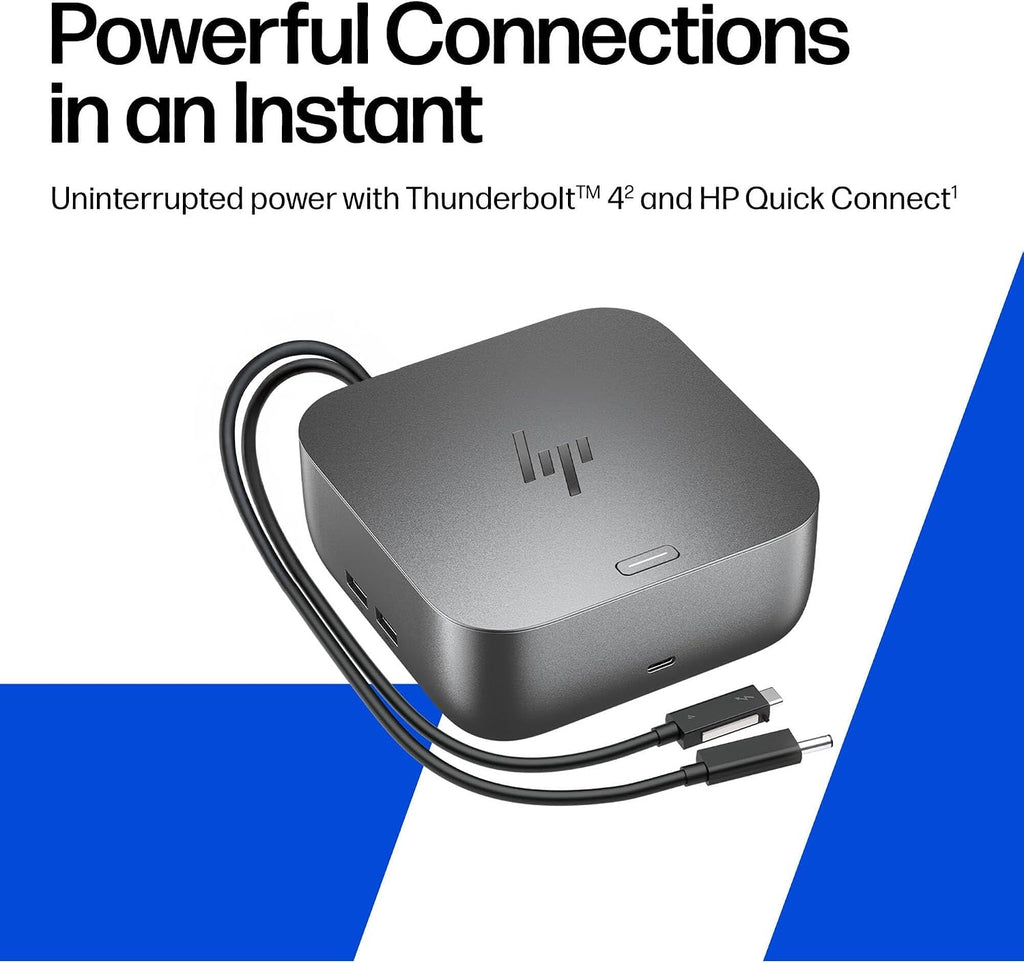 HP Thunderbolt 4 Ultra 280W G6 Dock, 13-in-1 USB-C Docking Station with Max 280W Charging, 4X 4K Displays, 3-Yr Warranty, 7 USB Ports, RJ45, HDMI, 2X DisplayPort for Laptop, Windows, MacOS, ChromeOS