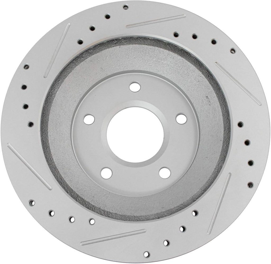 TRQ Performance Front and Rear Brake Rotor Set G Coated Drilled and Slotted Compatible with 1988-1996 Chevrolet Corvette
