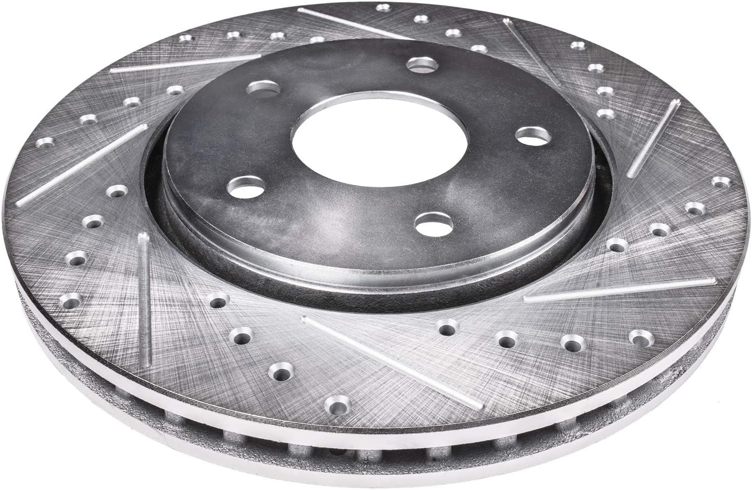 Detroit Axle - Front Brake Kit for 2005-2009 Buick Allure Lacrosse 05 Chevrolet Uplander 2004-2008 Pontiac Grand Prix Drilled & Slotted Disc Brake Rotors 2006 2007 Replacement