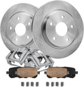 Detroit Axle - Rear Brake Kit for 2009 2010 2011 2012 Chrysler Town & Country Dodge Grand Caravan Routan Brake Rotors Brake Calipers w/Brackets Brakes Pads Replacement: 12' inch Rotor