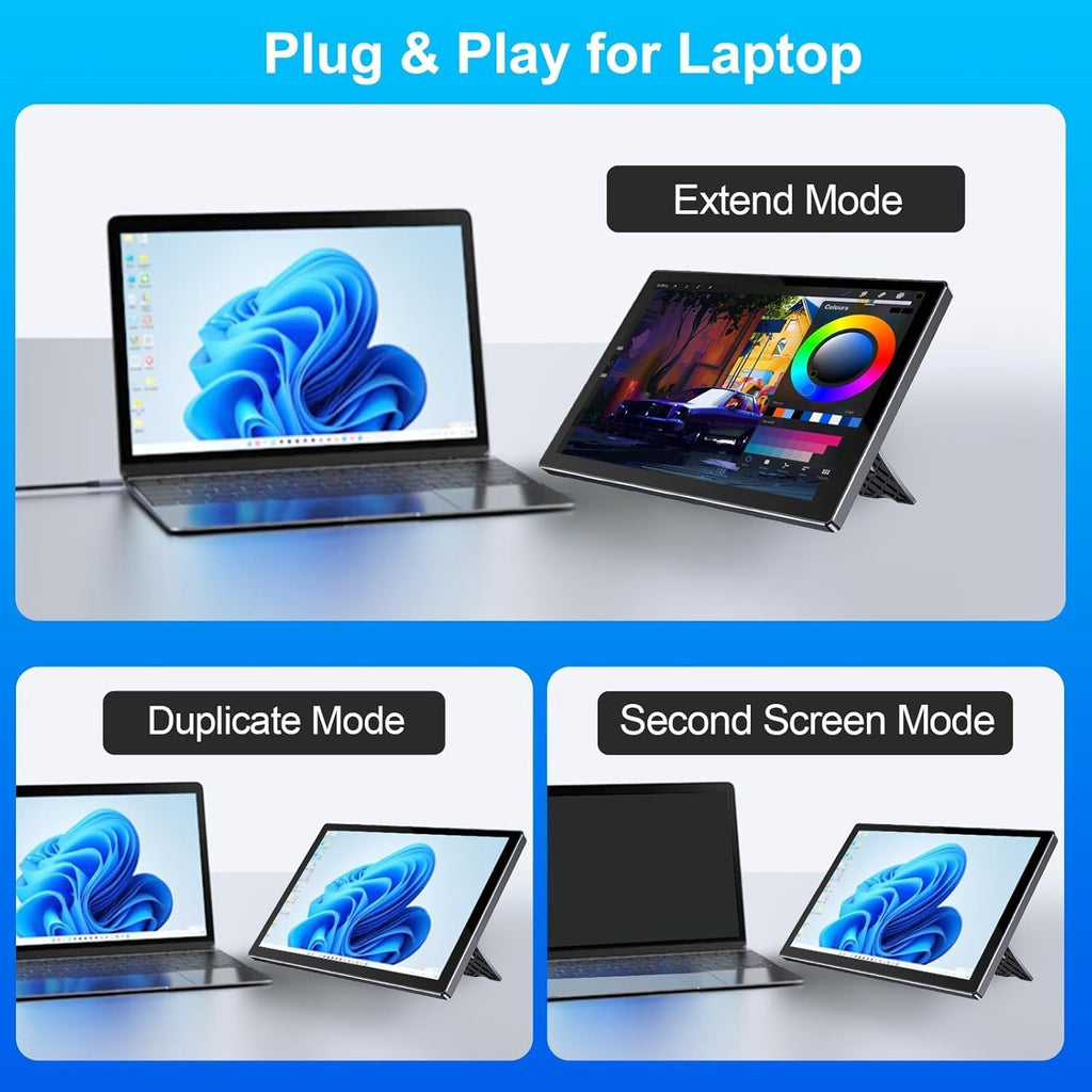 10.1 Inch Touchscreen for Raspberry Pi,5-Point 1920 * 1200 IPS touchscreen Portable Monitor with HDMI Interface Dual-Speaker for Raspberry Pi 5/4B/3B+/3B/B+ Jetson Nano Win11/10/8/7(black inky)