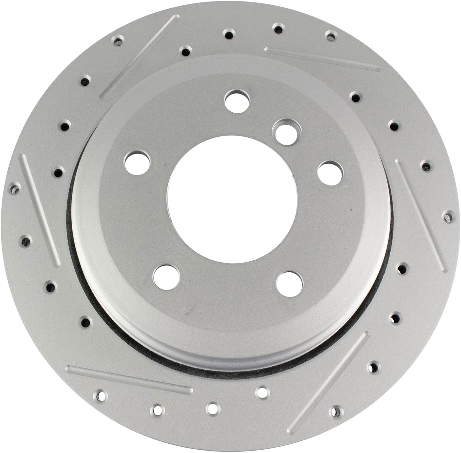 TRQ Performance Front and Rear Brake Rotor Set G Coated Drilled and Slotted Compatible with 2001-2005 BMW 325xi