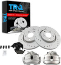 TRQ Performance Front Brake Pad and Rotor Set Ceramic Vented Coated Rotors Calipers Compatible with 2005 Volkswagen Jetta