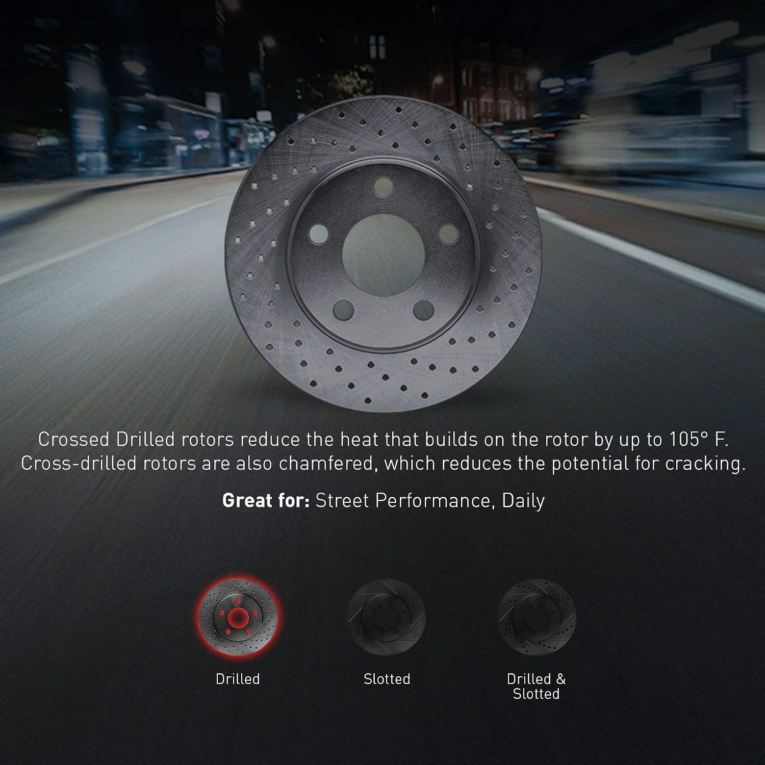 R1 Concepts Front Brakes and Rotors| Automotive Replacement Brake Kits| Front Semi-Metallic Brake Pads and Rotors Kit| Fits 2007 Acura CSX, 2002-2006 Acura RSX, 2006-2011 Honda Civic