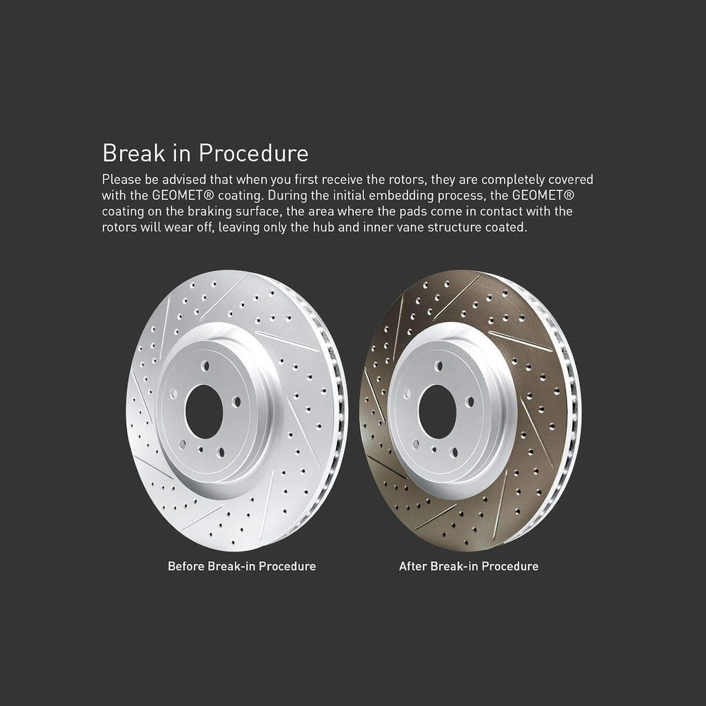 R1 Concepts Front Brake Kit Fits 2007 Acura CSX; 2002-2006 Acura RSX; 2006-2011 Honda Civic| Optimum Oep Brake Pads and Drilled Slotted Brake Rotors| 11.8' Front