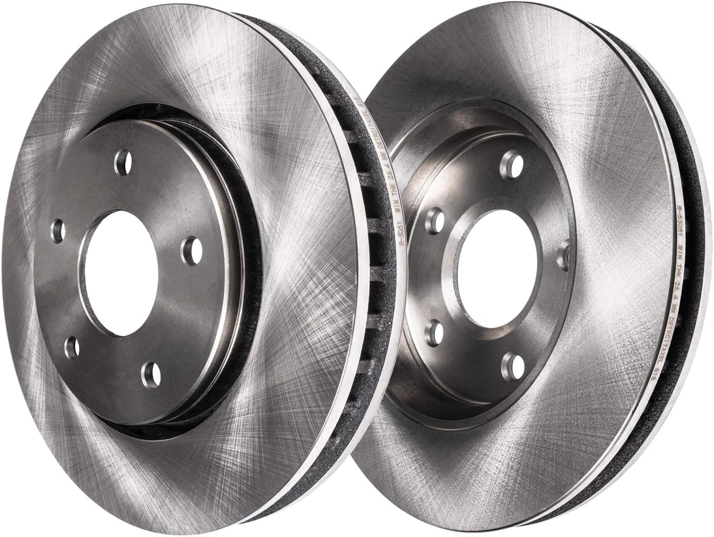 Detroit Axle - Front Disc Brake Rotors Wheel Hub Bearings + 10pc Wheel Lug Nuts Replacement for 2006-2009 Dodge Durango Chrysler Aspen - 14pc Set