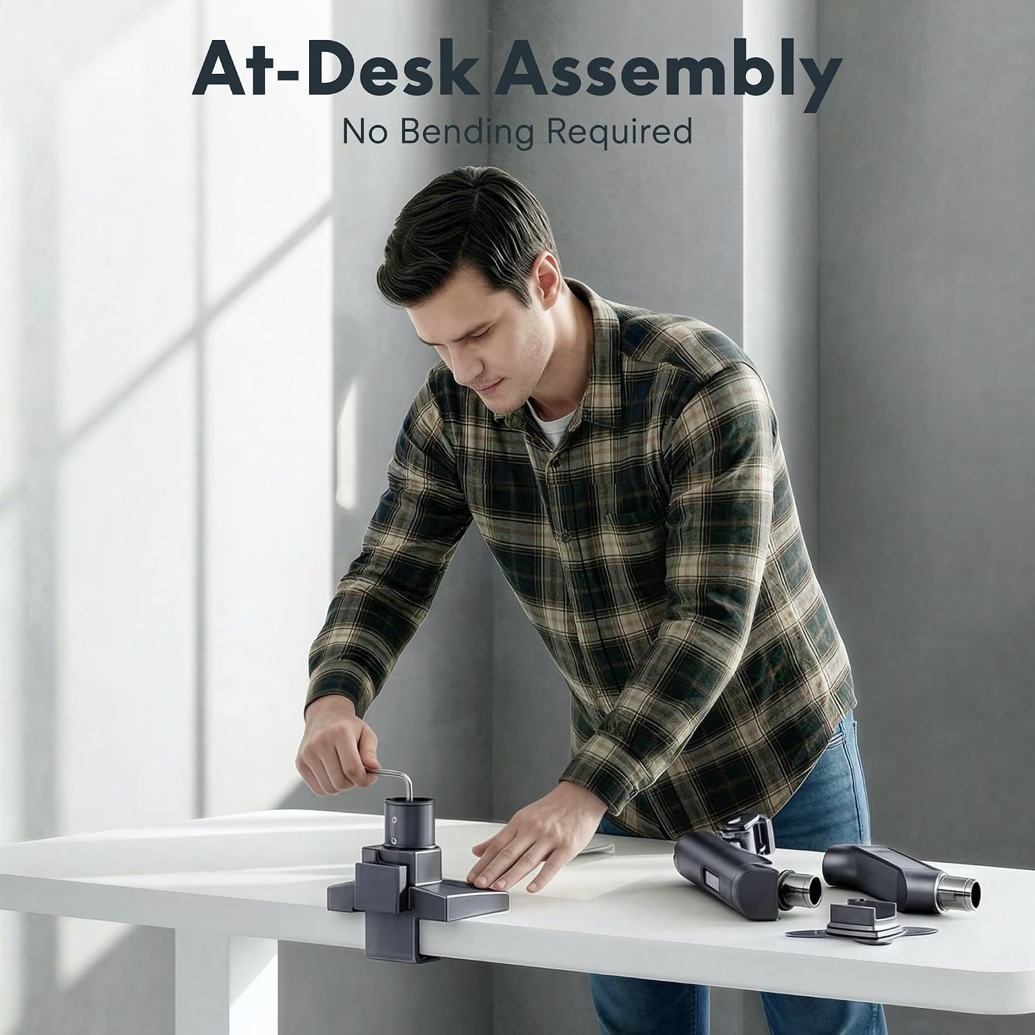 FlexiSpot Single Monitor Arm, Premium Aluminum Monitor Desk Mount Fits Screen up to 39 Inches, Fully Adjustable Monitor Stand with C-Clamp & Grommet Base, Holds 6.61 to 26.46 lbs, Gun Gray