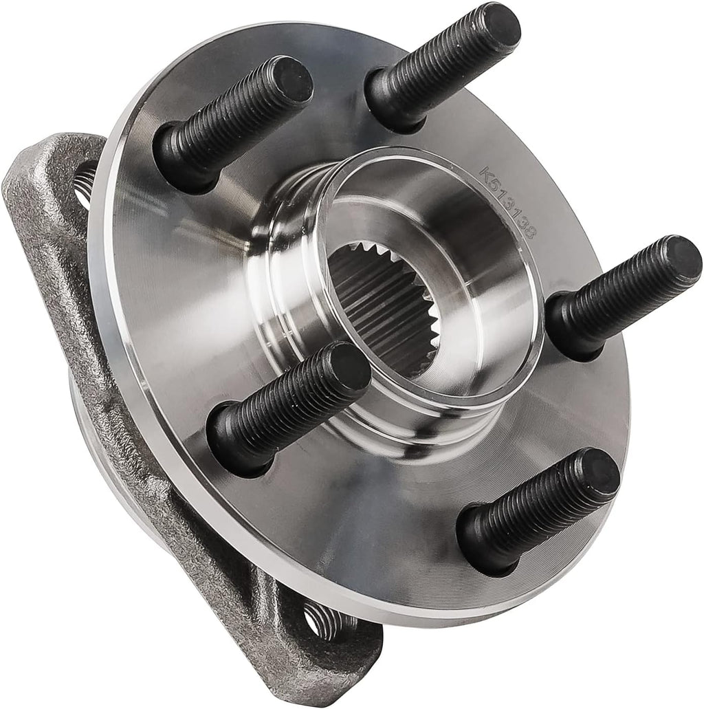 Detroit Axle - Front Brake Kit for 2001-2006 Dodge Stratus Chrysler Sebring [Sedan Convertible] Disc Brake Rotors Ceramic Brakes Pads Wheel Bearing Hubs Assembly 2002 2003 2004 2005 Replacement