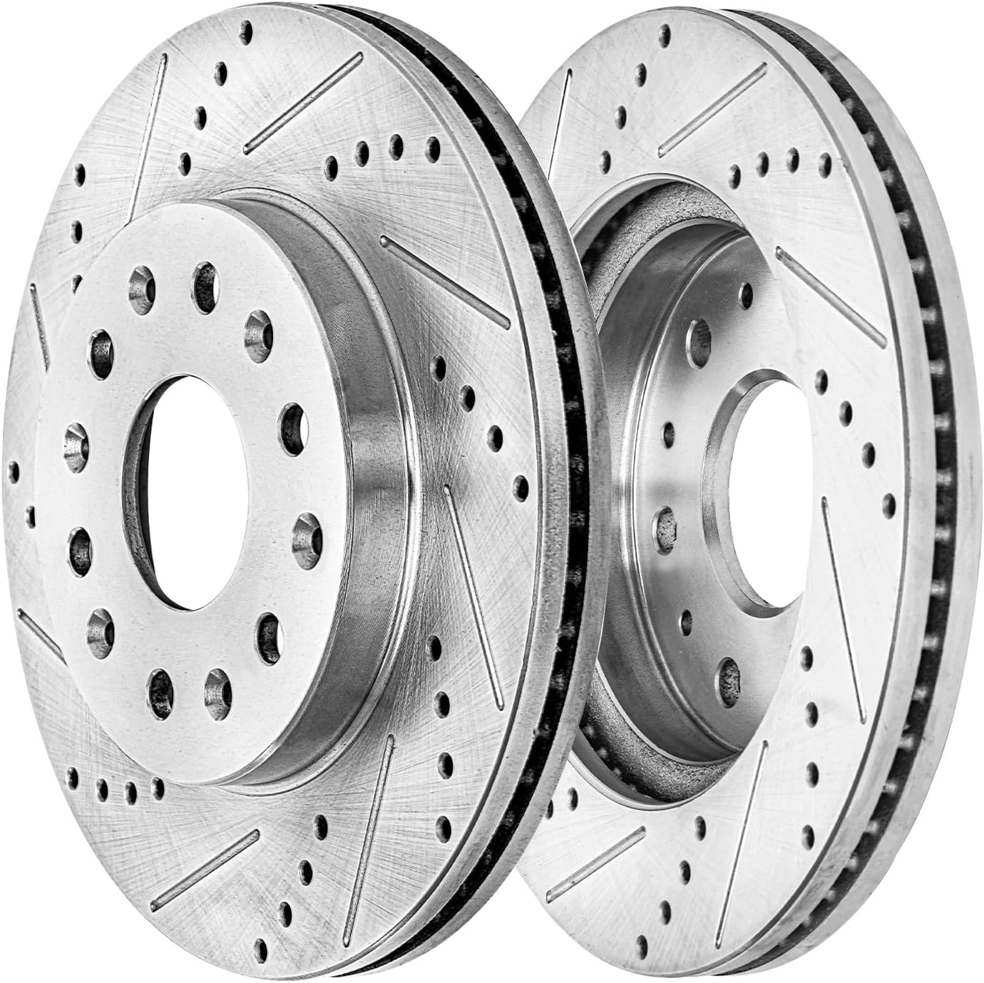 Detroit Axle - Rear Brake Kit for Toyota 2022-2023 Tundra Lexus LX600, 2023 Sequoia, 13.19' inch Drilled and Slotted Disc Brake Rotors Ceramic Brakes Pads Replacement