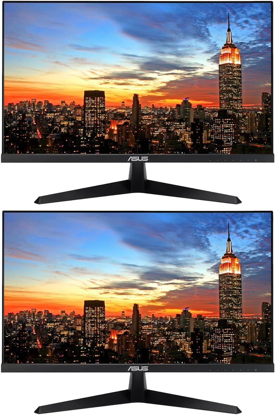 Asus VY249HF 24-inch 1920 x 1080 Full HD LED Backlit LCD Frameless Monitor, 2-Pack Bundle with HDMI, Adaptive-Sync, Eye Care, Low Blue Light, 100Hz 1ms Smooth Motion