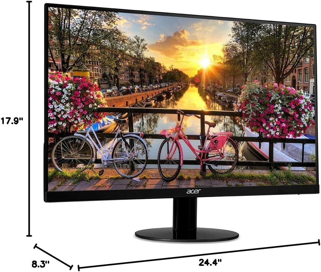 acer SA270 Bbmipux 27' Full HD (1920 x 1080) IPS Ultra-Slim Edge-to-Edge Monitor with AMD Radeon FreeSync Technology, 1ms VRB, (USB 3.1 Type-C Port, Display Port & HDMI Port), Black